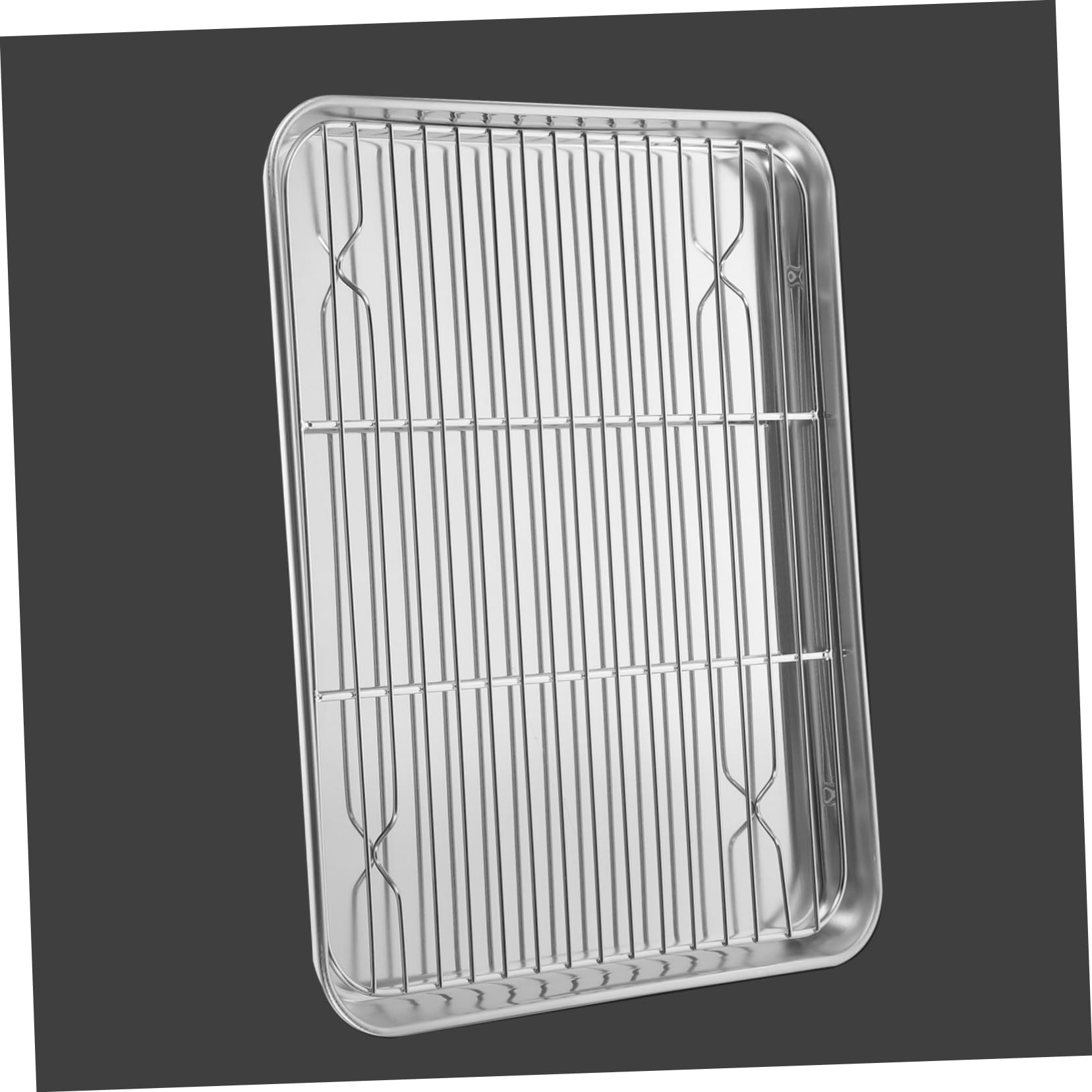 Amazon｜OUNONA 2点セット 揚げ物 天ぷら ステンレス バット 網 アミ付